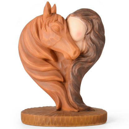 Horse Gifts for Girls Women - Horse Stuff Figurine Gifts for Horses Lovers Women Sculpted Hand-Painted Resin Cowgirl Equestrian Memorial Gift