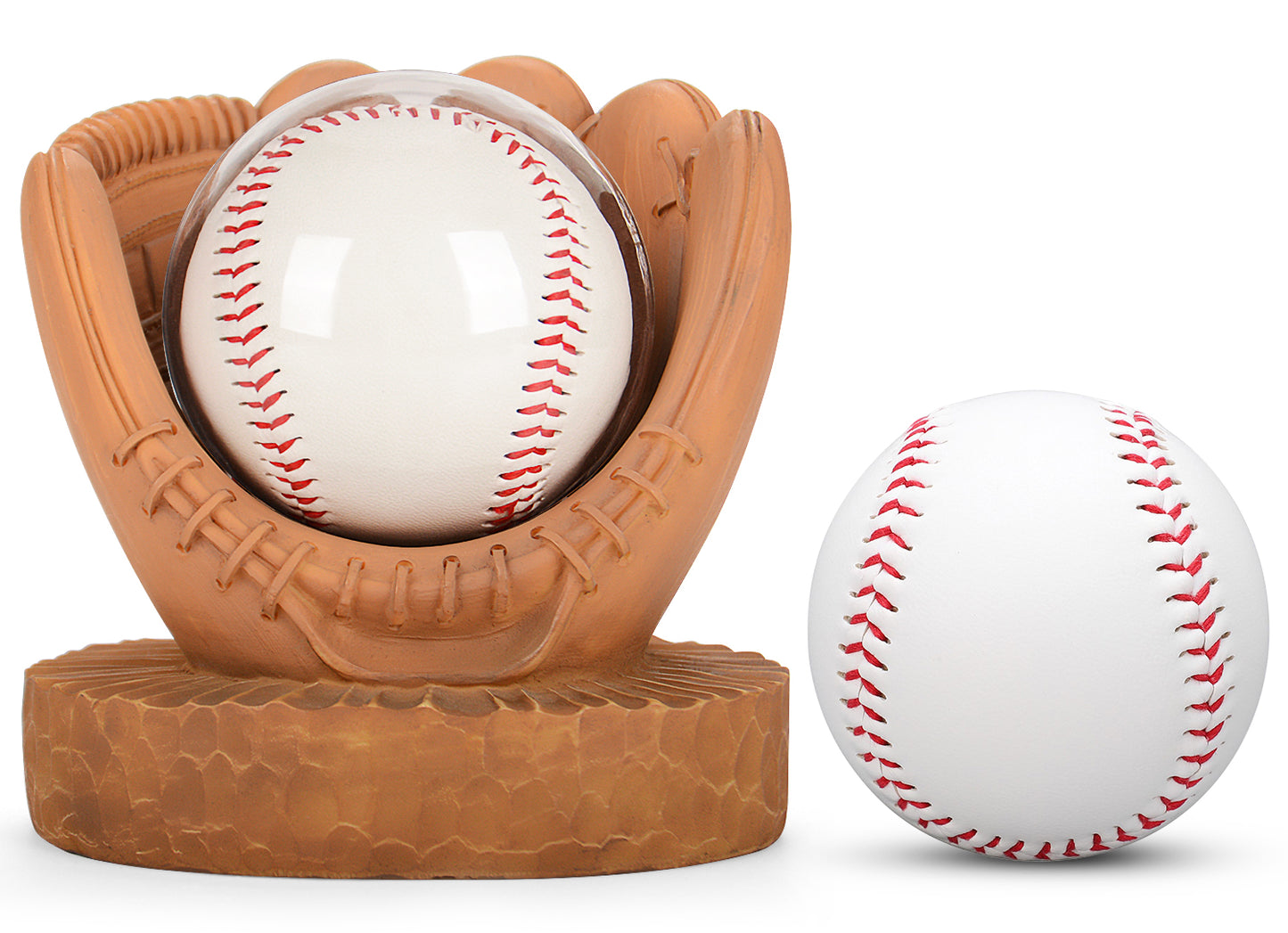 Baseball Holder Baseball Display Set: Baseball Glove Ball Holder Baseball Gifts for Boys,Sons, Men, Team Player,Resin Baseball Stand Baseball Collector Memorabilia Gift Baseball Themed Decor