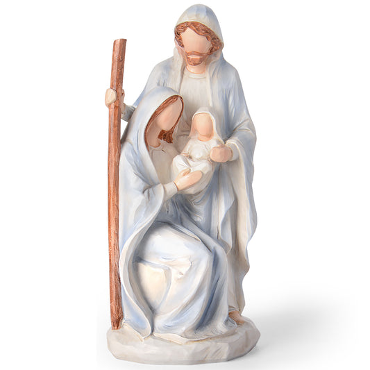 Nativity Set Holy Family Statue - 10 inch Handcrafted Christmas Nativity Figurine, Indoor Resin Nativity Ornaments Sets, Religious Gifts for Daughter, Wife, Family, Christian Home Holiday Decoration