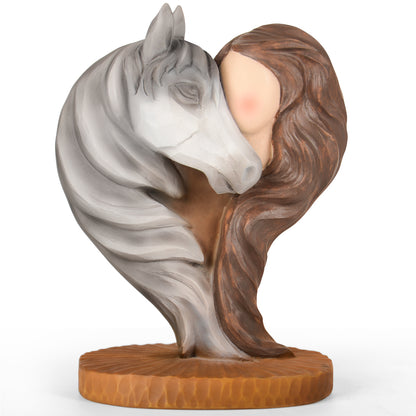 Horse Gifts for Girls Women - Horse Stuff Figurine Gifts for Horses Lovers Women Sculpted Hand-Painted Resin Cowgirl Equestrian Memorial Gift