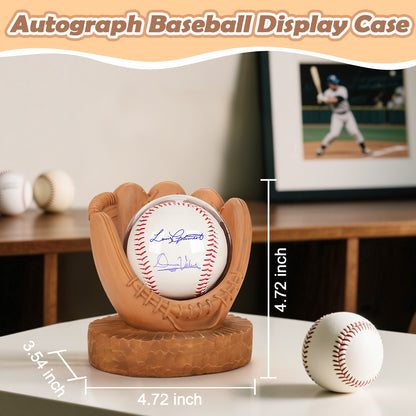 Baseball Holder Baseball Display Set: Baseball Glove Ball Holder Baseball Gifts for Boys,Sons, Men, Team Player,Resin Baseball Stand Baseball Collector Memorabilia Gift Baseball Themed Decor