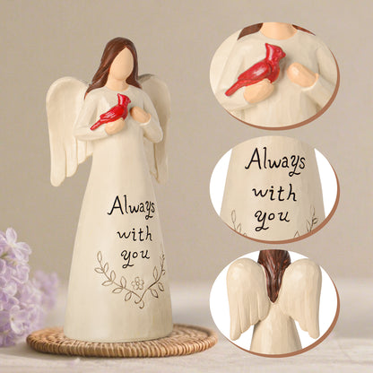 Cardinal Gifts for Women – Christmas Red Cardinal Decor Angel Figurine, Sympathy Gifts for Loss of Loved One, Grief Gifts for Women, Memorial Bereavement Gifts