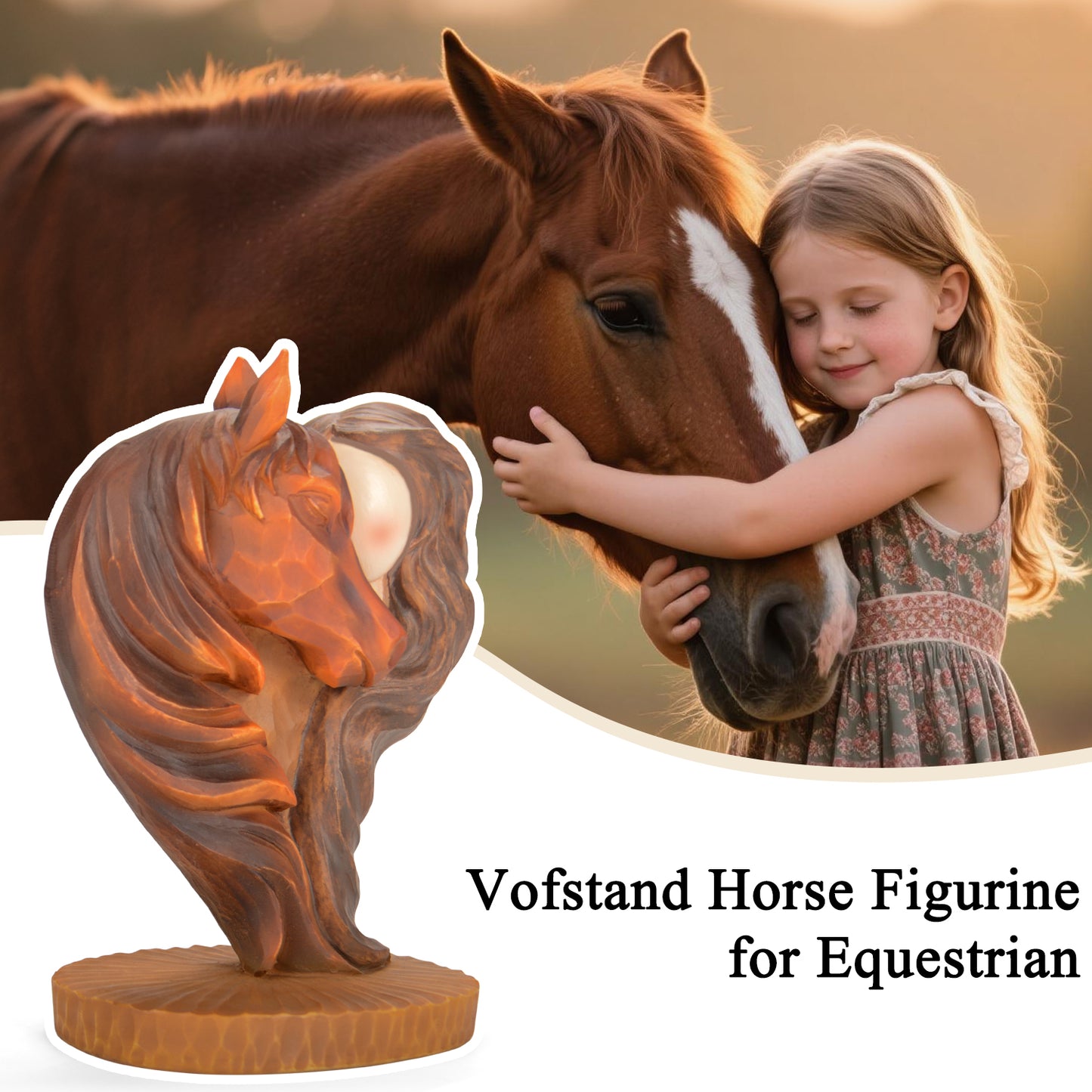 Horse Gifts for Girls Women - Horse Stuff Figurine Gifts for Horses Lovers Women Sculpted Hand-Painted Resin Cowgirl Equestrian Memorial Gift