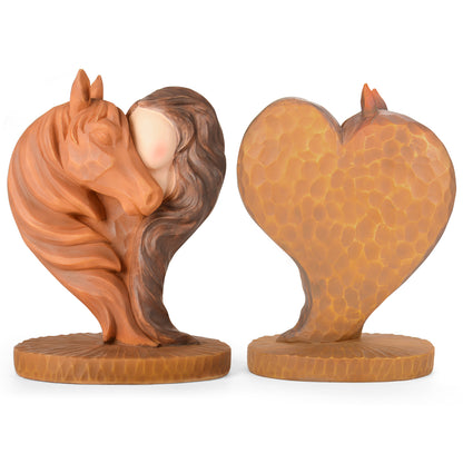 Horse Gifts for Girls Women - Horse Stuff Figurine Gifts for Horses Lovers Women Sculpted Hand-Painted Resin Cowgirl Equestrian Memorial Gift