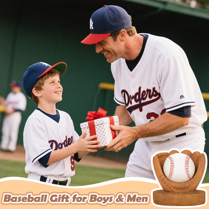 Baseball Holder Baseball Display Set: Baseball Glove Ball Holder Baseball Gifts for Boys,Sons, Men, Team Player,Resin Baseball Stand Baseball Collector Memorabilia Gift Baseball Themed Decor