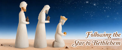 Nativity Set Three Wise Men - 8.7" Large Size Hand-Carved Resin Nativity Collection Figurines,3 Pcs Classic Nativity Scene Wisemen Figures Indoor 3 Kings Christmas Decorations Gifts for Holy Family