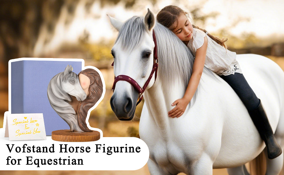 Horse Gifts for Girls Women - Horse Stuff Figurine Gifts for Horses Lovers Women Sculpted Hand-Painted Resin Cowgirl Equestrian Memorial Gift