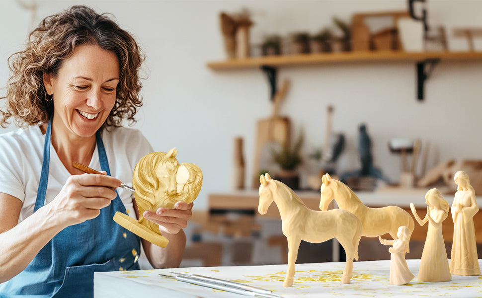 Horse Gifts for Girls Women - Horse Stuff Figurine Gifts for Horses Lovers Women Sculpted Hand-Painted Resin Cowgirl Equestrian Memorial Gift