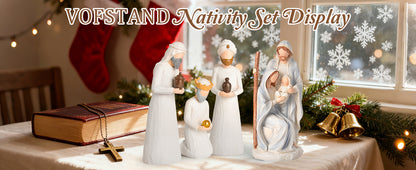 Nativity Set Three Wise Men - 8.7" Large Size Hand-Carved Resin Nativity Collection Figurines,3 Pcs Classic Nativity Scene Wisemen Figures Indoor 3 Kings Christmas Decorations Gifts for Holy Family