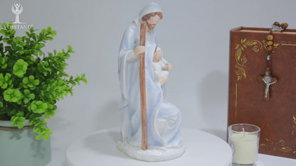 Nativity Set Holy Family Statue - 10 inch Handcrafted Christmas Nativity Figurine, Indoor Resin Nativity Ornaments Sets, Religious Gifts for Daughter, Wife, Family, Christian Home Holiday Decoration