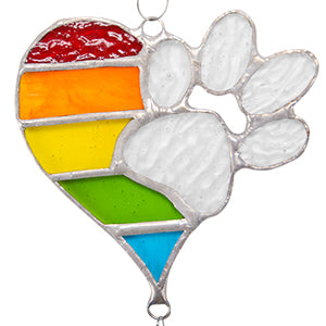 suncatcher metal rainbow paw