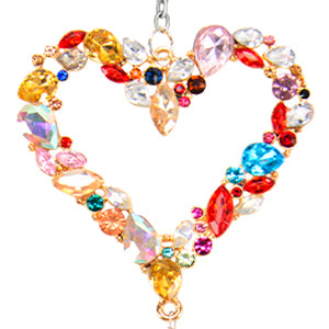 suncatcher rainbow heart-shaped pendant