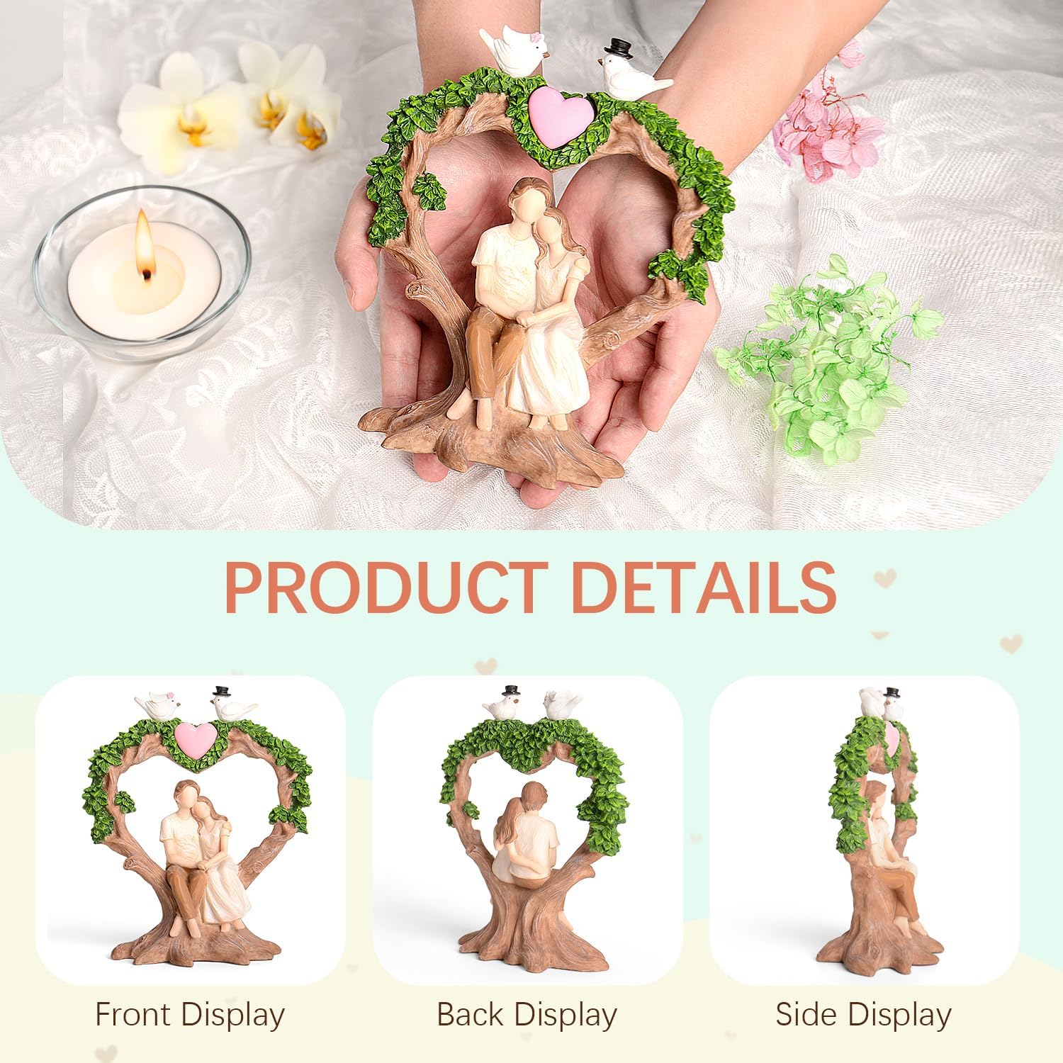 wedding anniversary gift oak tree couple side display